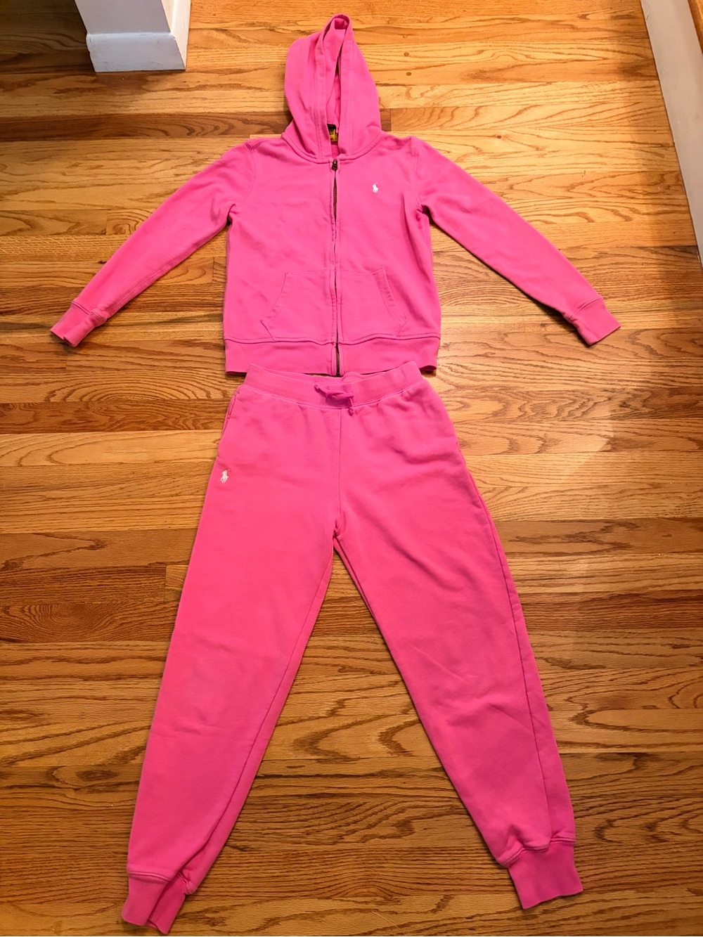 Polo by Ralph Lauren Bright Pink Girls' Hoodie & Joggers Set